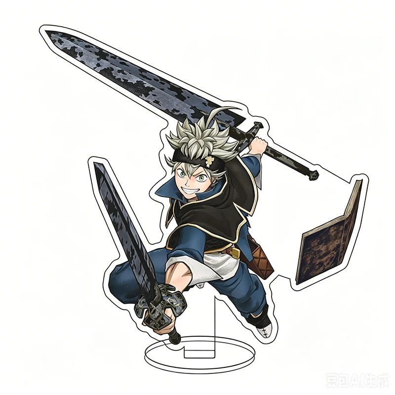 Black Clover Acrylic Stand Figure – 16CM Anime Display Stand | Asta, Yuno, Noelle & Yami