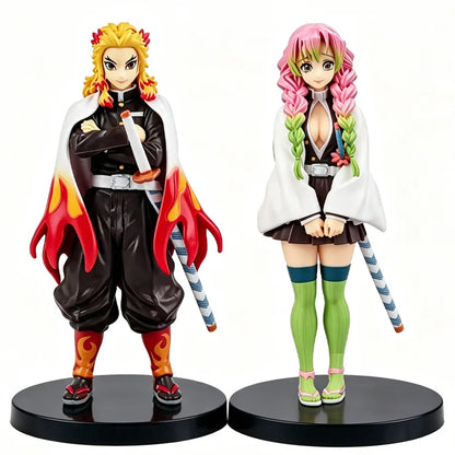 Demon Slayer Tanjiro Kamado & Mitsuri Kanroji Anime Figures – Kizuna Series Collectible Desk Display