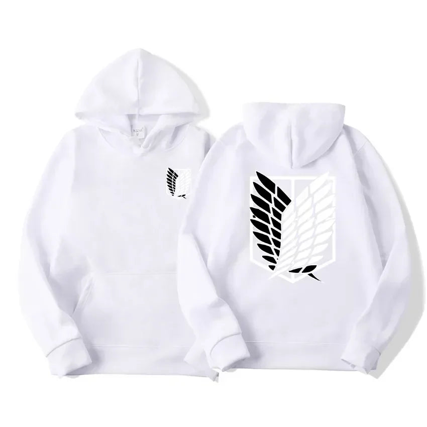 Attack on Titan Anime Hoodie – Unisex Cotton Blend Pullover Sweatshirt | Eren & Scout Regiment Streetwear