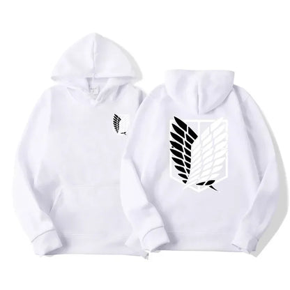 Attack on Titan Anime Hoodie – Unisex Cotton Blend Pullover Sweatshirt | Eren & Scout Regiment Streetwear