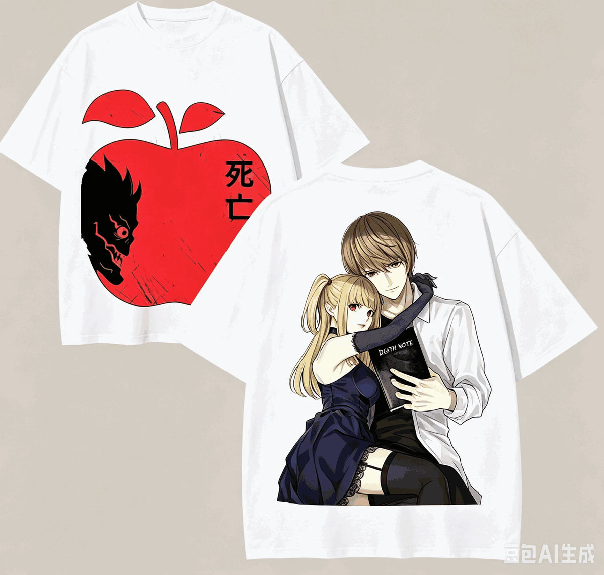 Death Note Oversized T-Shirt – Unisex Retro Harajuku Anime Streetwear Tee