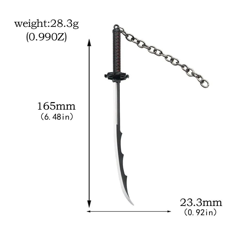 BLEACH: Thousand-Year Blood War Ichigo Zangetsu Keychain – Anime Sword Pendant Keyring