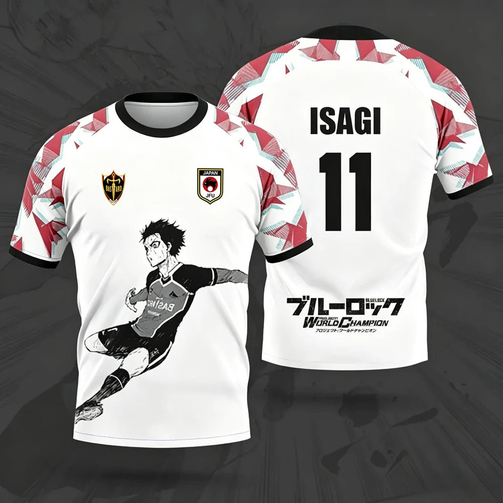 Blue Lock Bastard München Football Jersey – Anime 3D Print Sports T-Shirt