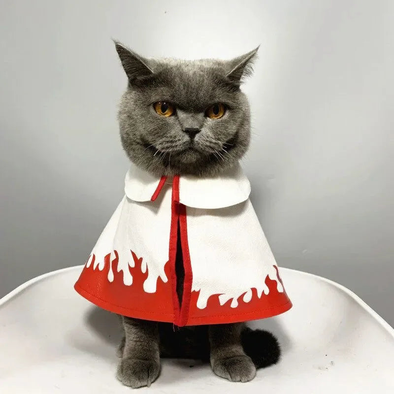 Naruto Pet Cosplay Cloak – Hokage & Akatsuki Costume for Cats and Dogs