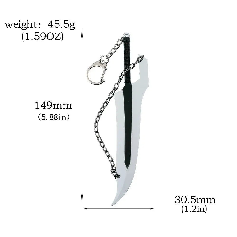 BLEACH: Thousand-Year Blood War Ichigo Zangetsu Keychain – Anime Sword Pendant Keyring