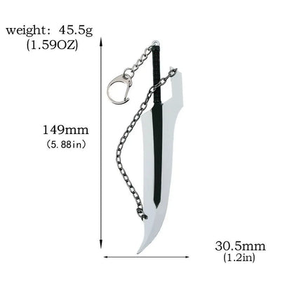 BLEACH: Thousand-Year Blood War Ichigo Zangetsu Keychain – Anime Sword Pendant Keyring