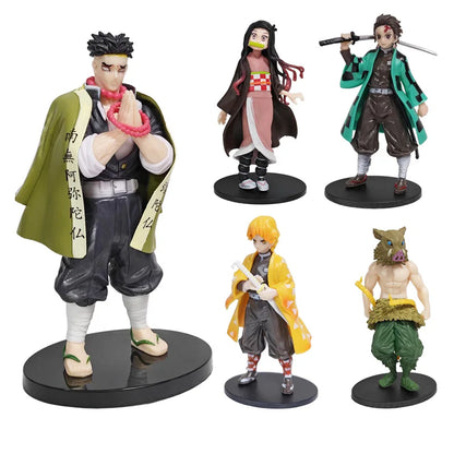 Demon Slayer Anime Action Figures – Tanjiro, Nezuko, Zenitsu & Inosuke Collectible Models