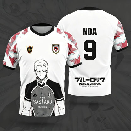 Blue Lock Bastard München Football Jersey – Anime 3D Print Sports T-Shirt