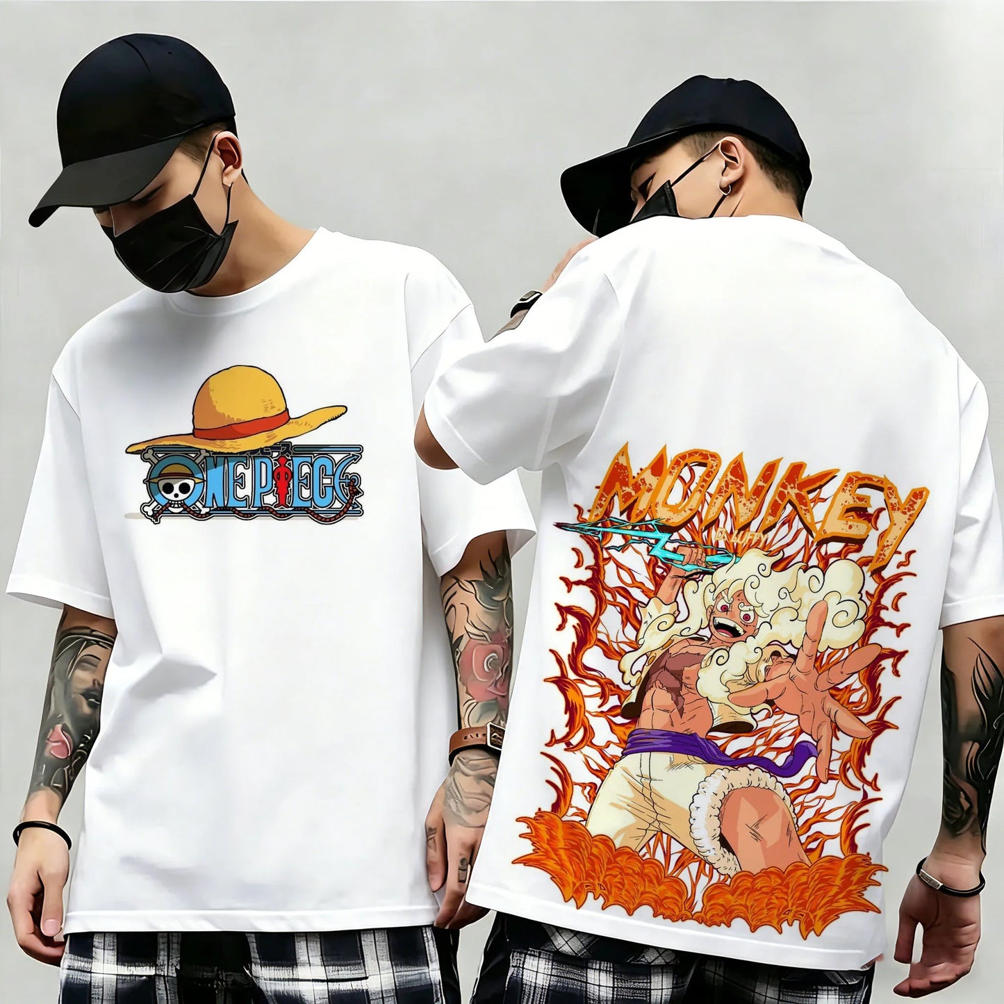 Summer New Arrival: One Piece Pattern T-shirt, unisex, anime print, casual short-sleeved, fashionable streetwear top, Y2K style.