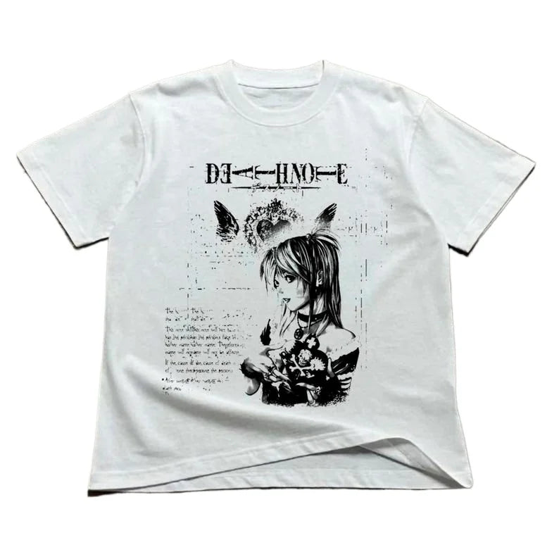 Death Note Vintage Oversized T-Shirt – Unisex Hip-Hop Anime Streetwear Tee