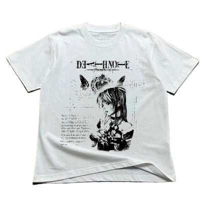 Death Note Vintage Oversized T-Shirt – Unisex Hip-Hop Anime Streetwear Tee