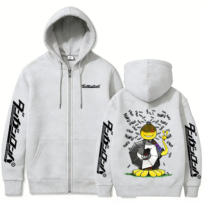 Assassination Classroom Korosensei Zip-Up Hoodie – Oversized Unisex Anime Jacket