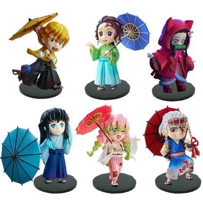 Demon Slayer Shinobu Kocho & Mitsuri Kanroji 15cm Anime Figures – Plum Rain Series Collectible Statues