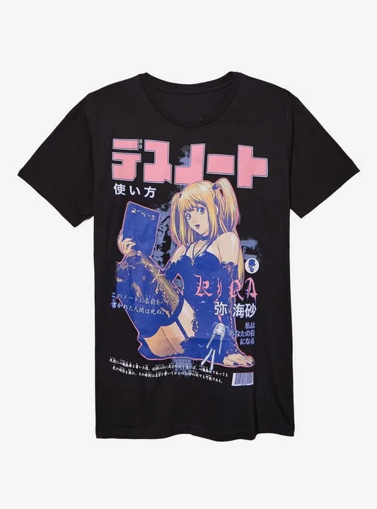 Death Note Y2K Graphic T-Shirt – Casual Anime Streetwear Tee