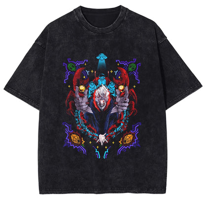 DAN DA DAN Vintage Washed T-Shirt – Gothic Y2K Oversized Anime Streetwear Tee
