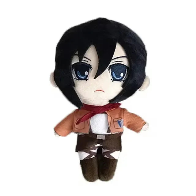 Attack on Titan Plush Doll – Levi, Eren & Mikasa Kawaii Stuffed Anime Plush Toy