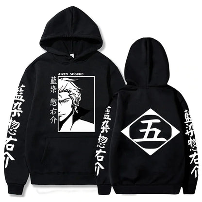 BLEACH Sōsuke Aizen Anime Hoodie – Unisex Long Sleeve Cosplay-Inspired Pullover