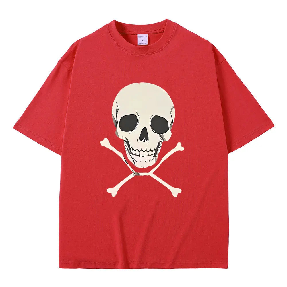 Chainsaw Man Reze Skeleton T-Shirt – Oversized Vintage Anime Streetwear Tee