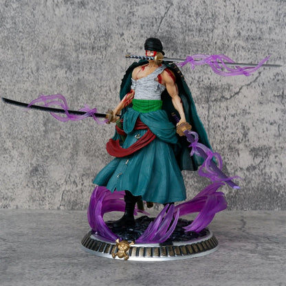 Hot 20cm Anime Figure GK Roronoa Zoro Three-blade Sa-maximum Manga Anime Statue Action Figure Collection Model Kid Toy