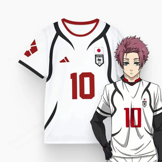Blue Lock Sae Itoshi Anime Football Jersey – 3D Print Oversized Unisex T-Shirt