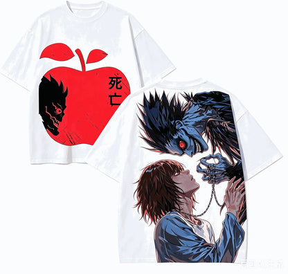 Death Note Oversized T-Shirt – Unisex Retro Harajuku Anime Streetwear Tee