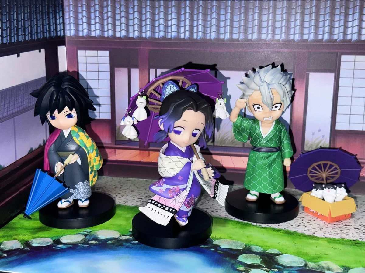 Demon Slayer Shinobu Kocho & Mitsuri Kanroji 15cm Anime Figures – Plum Rain Series Collectible Statues