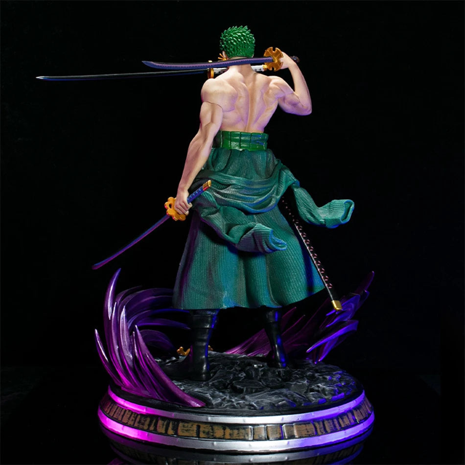 Hot 20cm Anime Figure GK Roronoa Zoro Three-blade Sa-maximum Manga Anime Statue Action Figure Collection Model Kid Toy