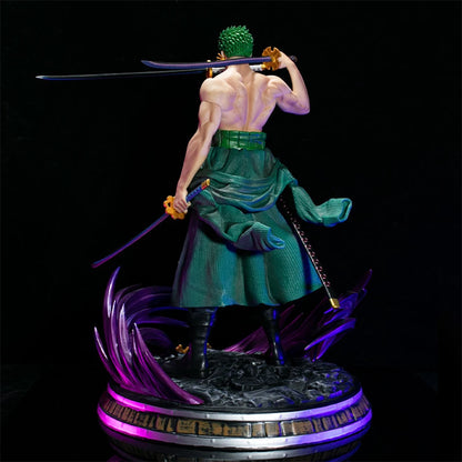 Hot 20cm Anime Figure GK Roronoa Zoro Three-blade Sa-maximum Manga Anime Statue Action Figure Collection Model Kid Toy