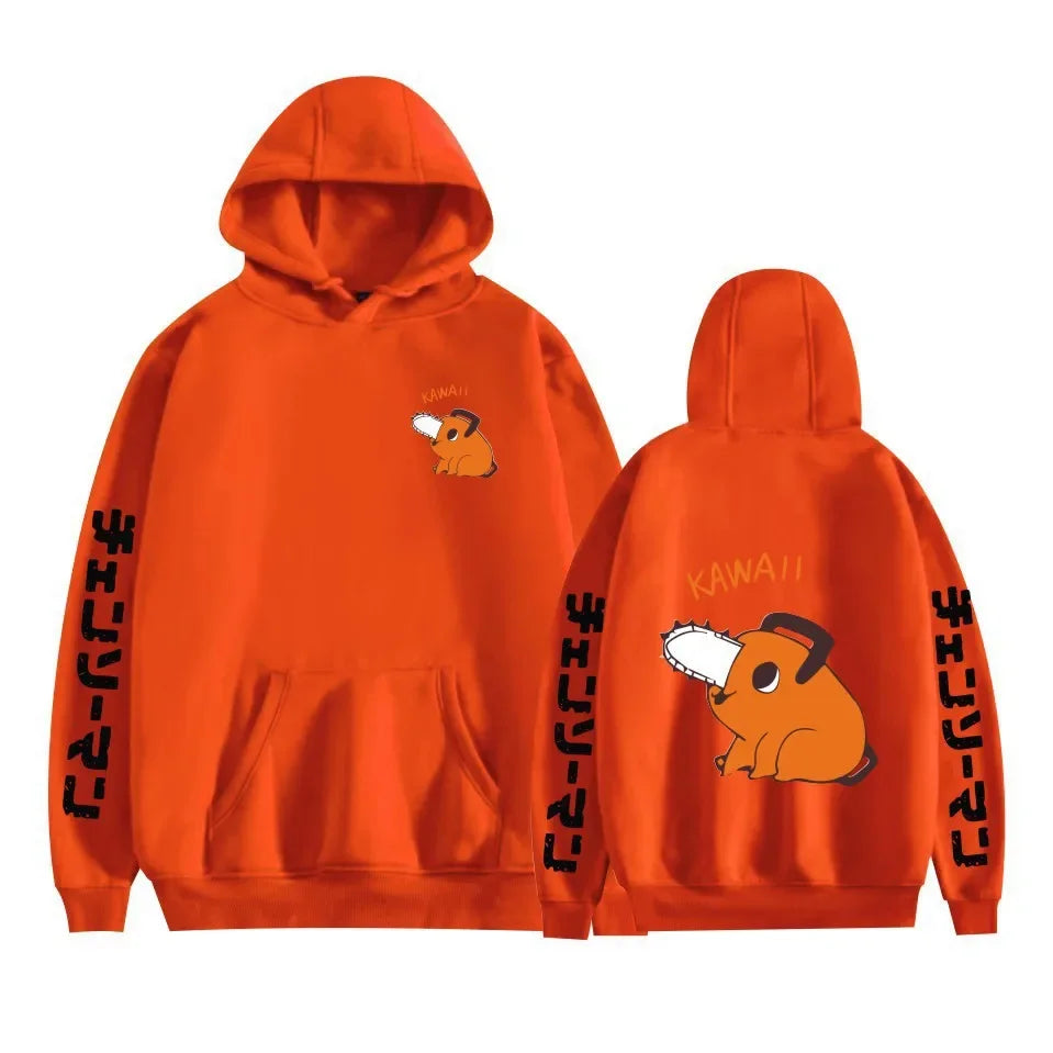 Chainsaw Man Pochita Hoodie – Unisex Harajuku Anime Streetwear Pullover