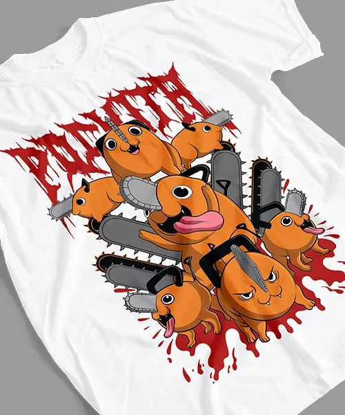 Chainsaw Man Pochita Graphic T-Shirt – Unisex Casual Anime Summer Tee