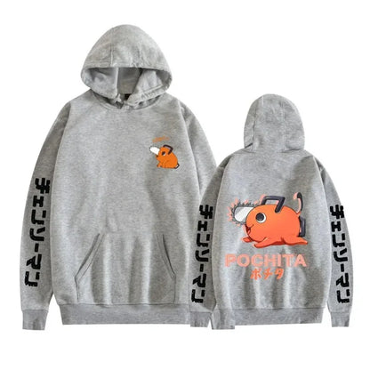 Chainsaw Man Pochita Hoodie – Unisex Harajuku Anime Streetwear Pullover