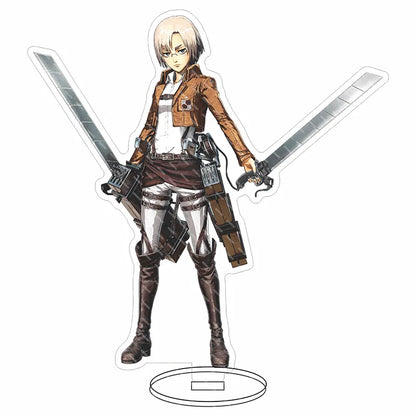 Attack on Titan Acrylic Stand Figure – 16CM Anime Display Stand | Eren, Mikasa, Armin & Conni