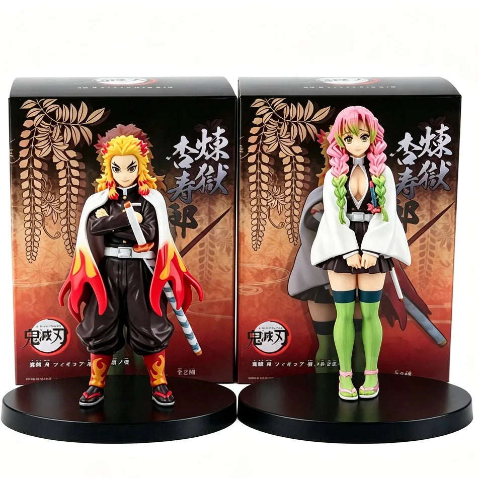 Demon Slayer Tanjiro Kamado & Mitsuri Kanroji Anime Figures – Kizuna Series Collectible Desk Display