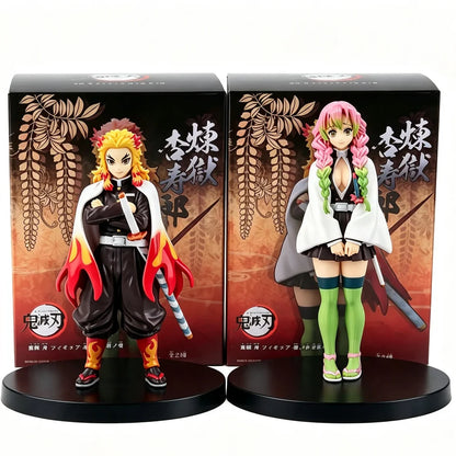 Demon Slayer Tanjiro Kamado & Mitsuri Kanroji Anime Figures – Kizuna Series Collectible Desk Display