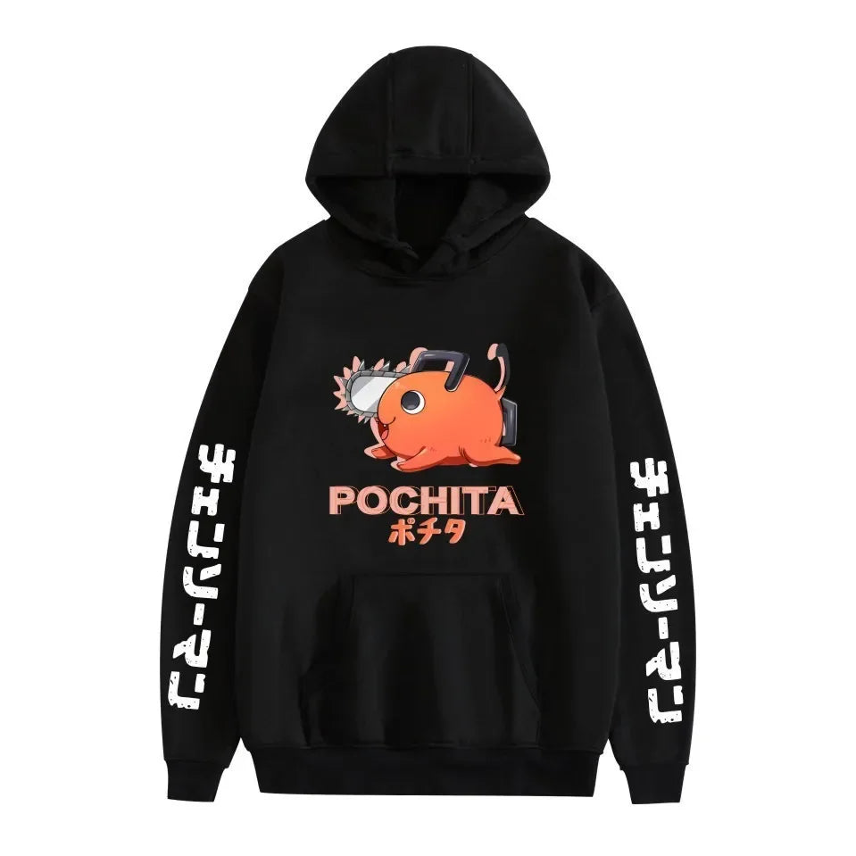 Chainsaw Man Pochita Hoodie – Unisex Harajuku Anime Streetwear Pullover