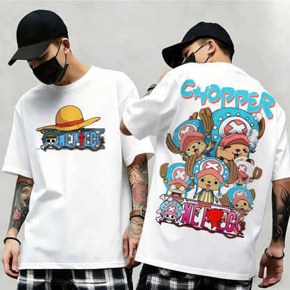 Summer New Arrival: One Piece Pattern T-shirt, unisex, anime print, casual short-sleeved, fashionable streetwear top, Y2K style.