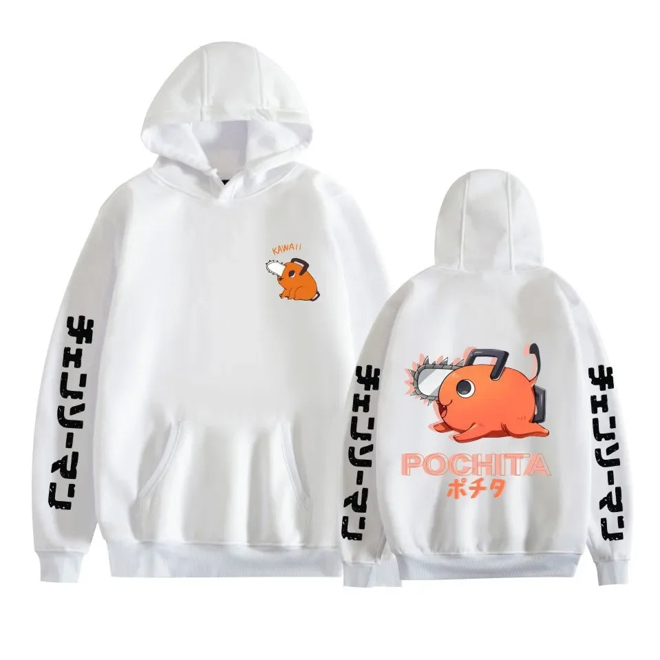 Chainsaw Man Pochita Hoodie – Unisex Harajuku Anime Streetwear Pullover