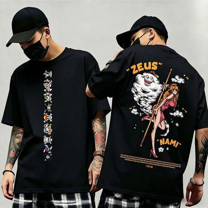 Summer New Arrival: One Piece Pattern T-shirt, unisex, anime print, casual short-sleeved, fashionable streetwear top, Y2K style.