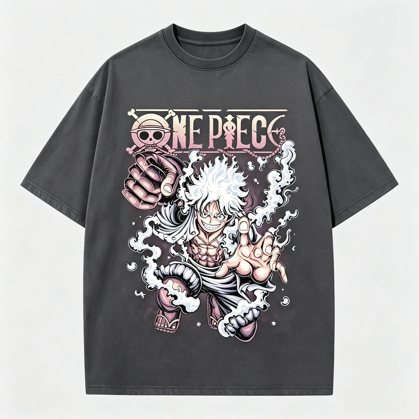 One Piece Gear 5 Luffy Sun God Nika Oversized Graphic Tee Unisex Cotton Anime Streetwear Summer Casual Top