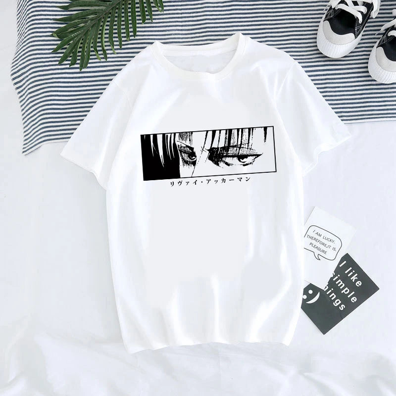 Attack on Titan Anime Graphic T-Shirt – Oversized Unisex Cotton Harajuku Streetwear Tee