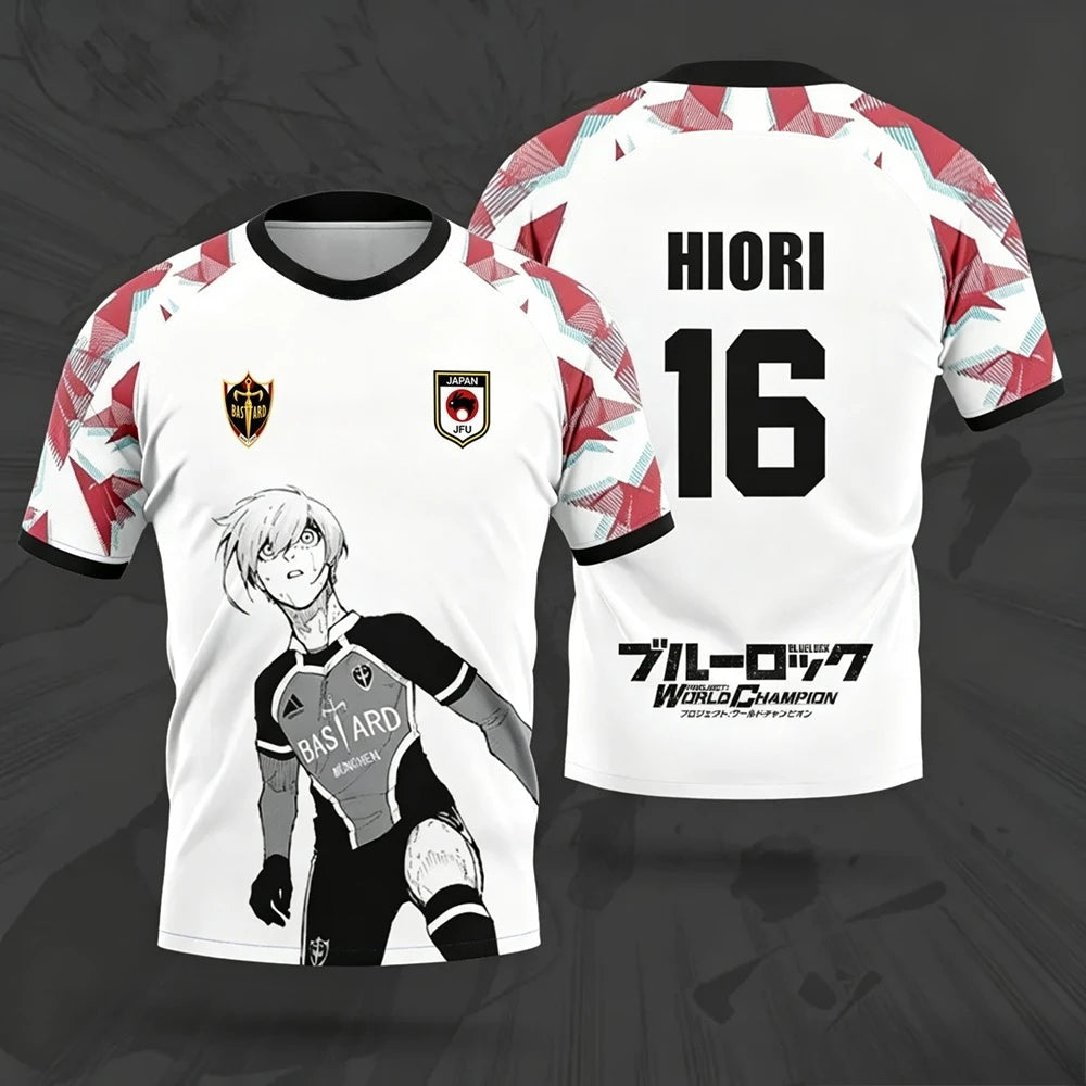 Blue Lock Bastard München Football Jersey – Anime 3D Print Sports T-Shirt