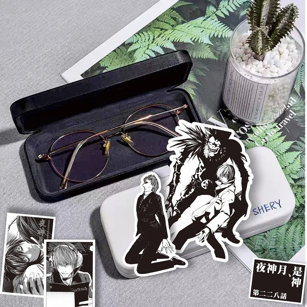 Death Note 65-Piece Anime Sticker Pack – Black & White Manga Decals